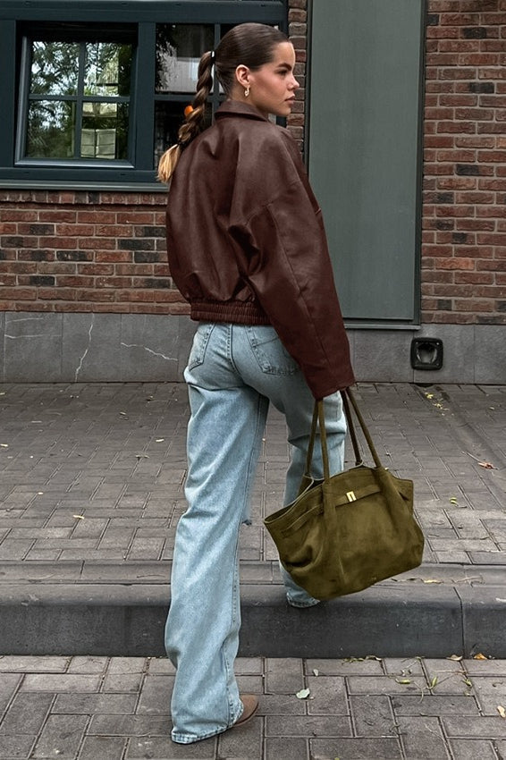 Amarae | Brown Leather Jacket
