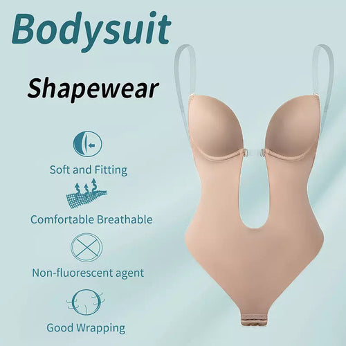 Amarae | Deep V-neck Figure-flattering Bodysuit