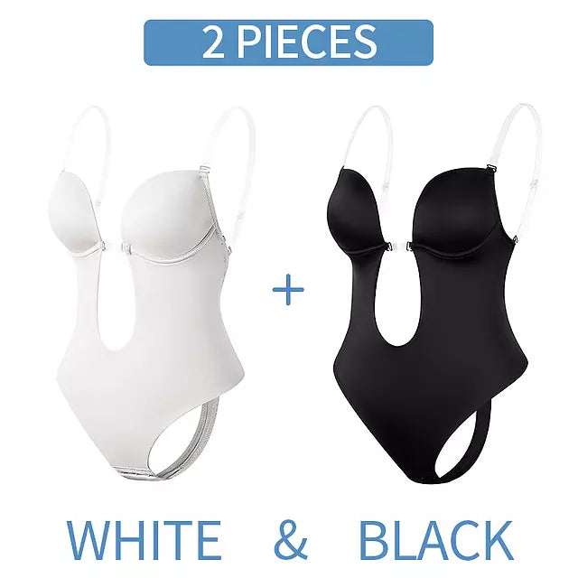 Lune London | Deep V-neck Figure-flattering Bodysuit