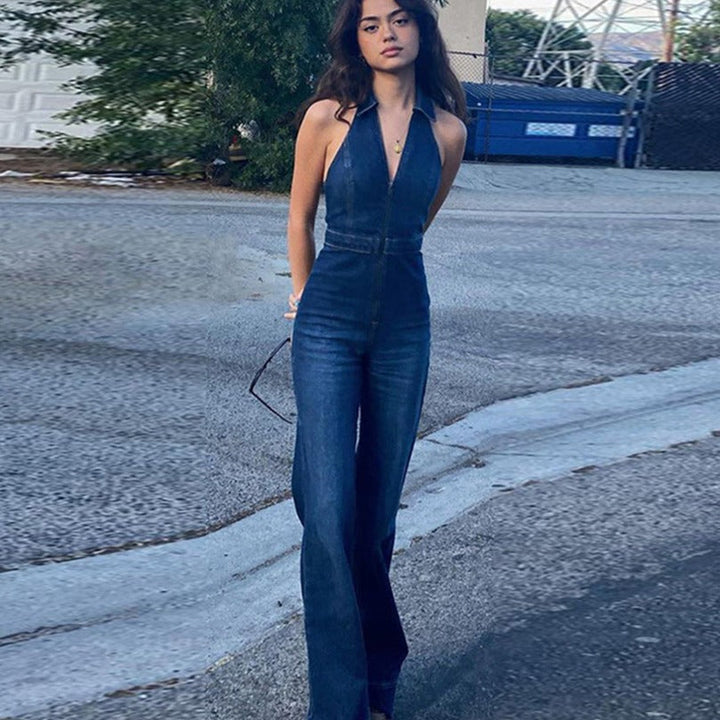 Lune London | Denim Overall with Halter Neck