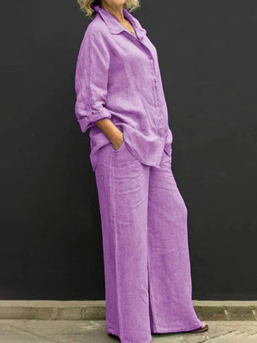 Amarae | Linen Set with Button Placket