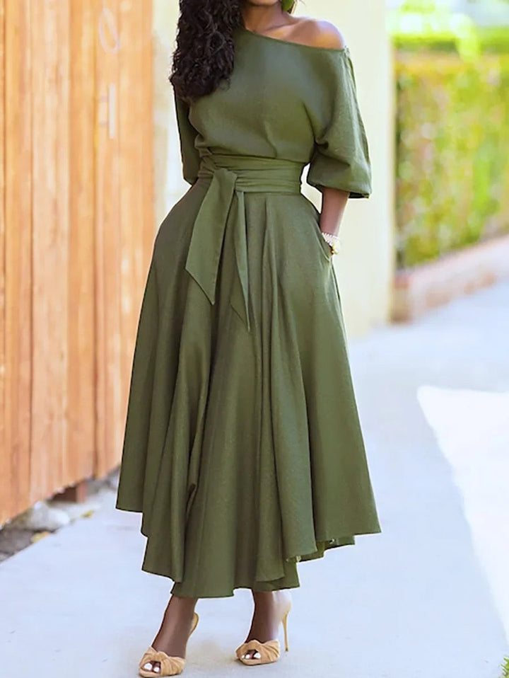 Lune London | Dress with Lacing and Lantern Sleeves