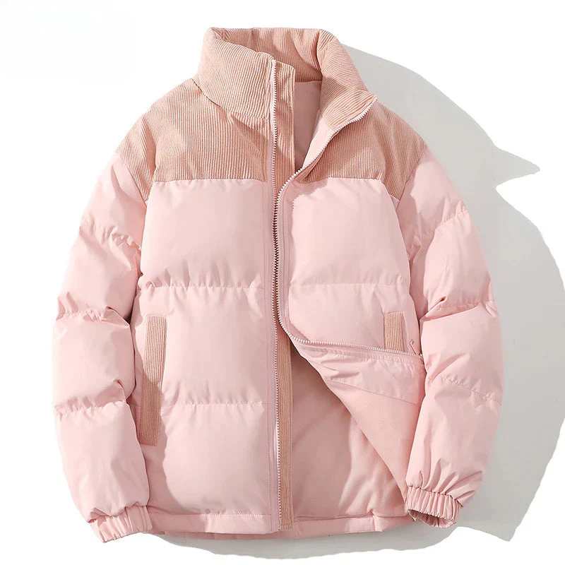 Lune London | Puffer Jacket - Quilted Lining - Corduroy Seam - Hip Length - Elastic Cuffs