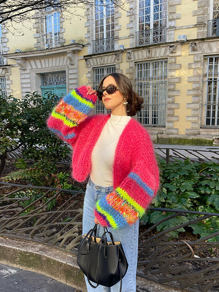 Lune London | Colorful Patchwork Cardigan for Women