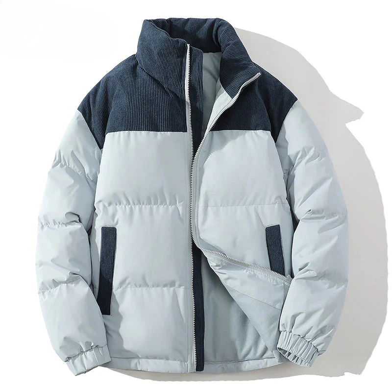 Lune London | Puffer Jacket - Quilted Lining - Corduroy Seam - Hip Length - Elastic Cuffs