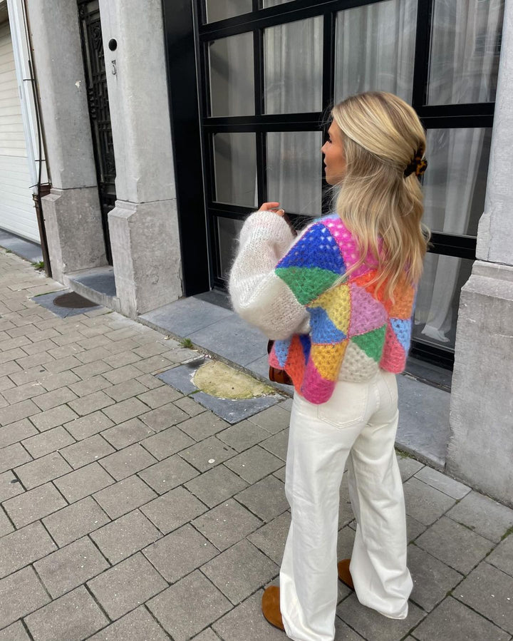 Lune London | Colorful Patchwork Cardigan for Women