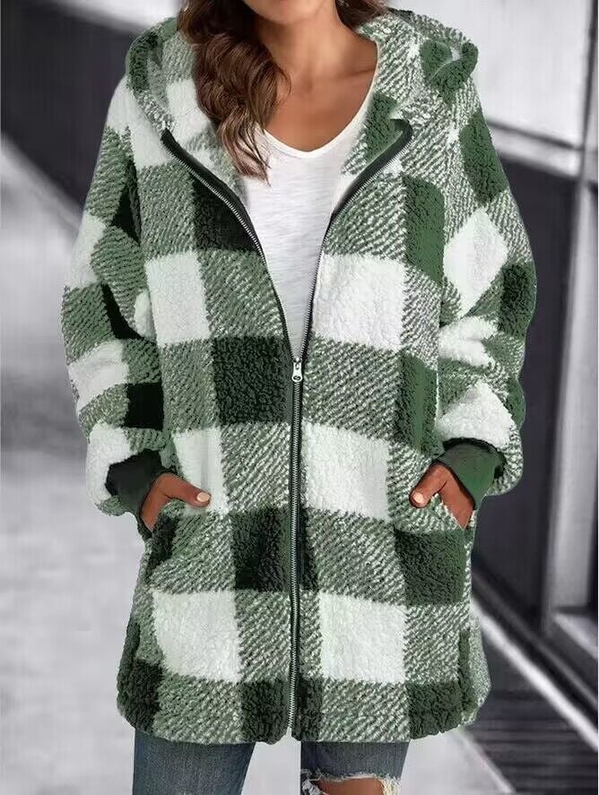 Amarae | Oversized Check Coat Plus Size