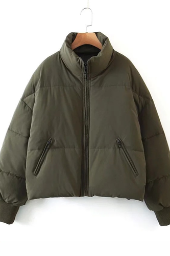 Amarae | Collars Zipper Pocket Thick Warm Cotton Jacket