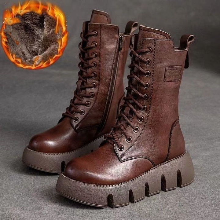 Lune London | Winter boots with zipper - Non-slip sole - Warm lining - Real leather look