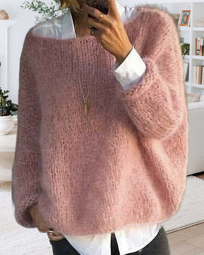 Amarae | Pullover with Color Detail At The Neck