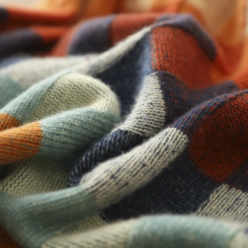 Lune London | Cozy colorblock plaid sweater for everyday style