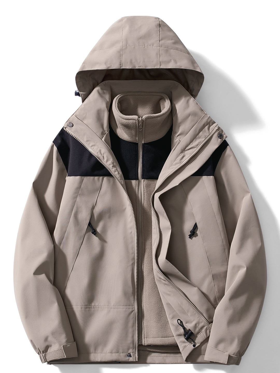 Chic Und Stil | 3-In-1 Fleece Winter Jacket with Hood for Women