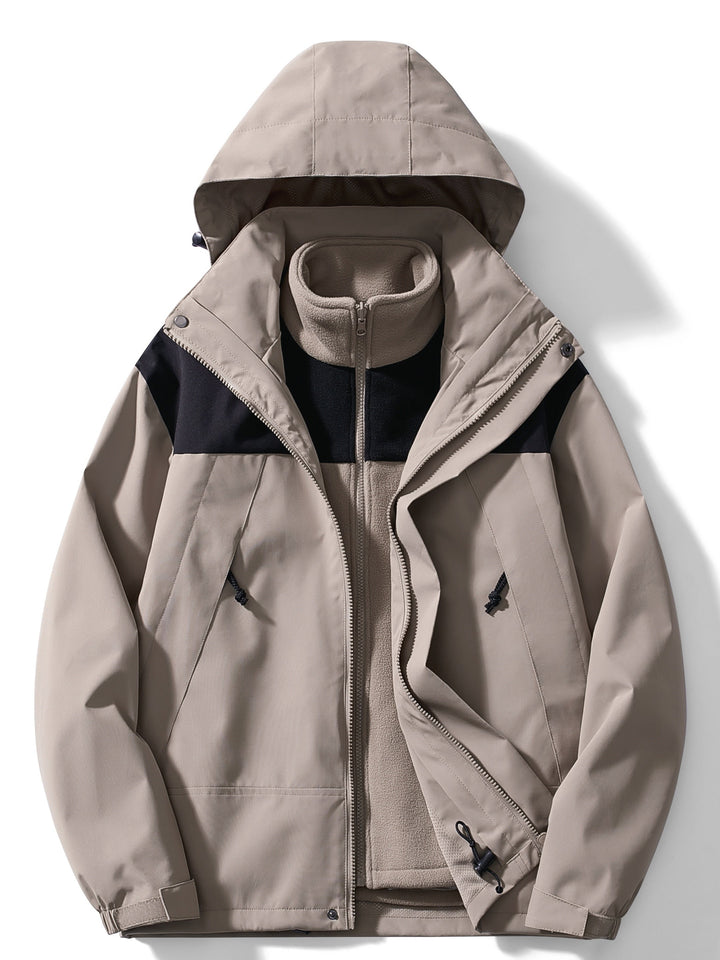 Chic Und Stil | 3-In-1 Fleece Winter Jacket with Hood for Women