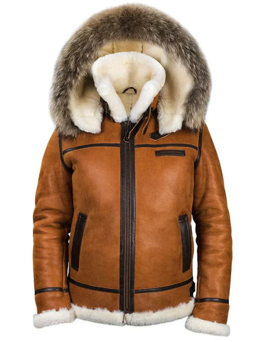 Amarae | Shearling jacket with hood