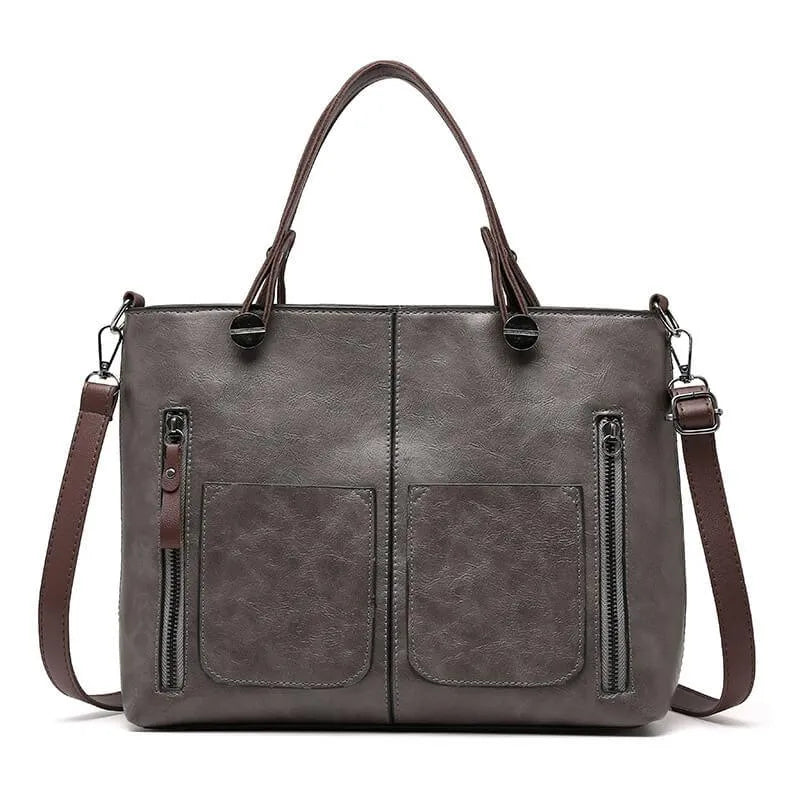 Lune London | Structured leather handbag with two compartments for women