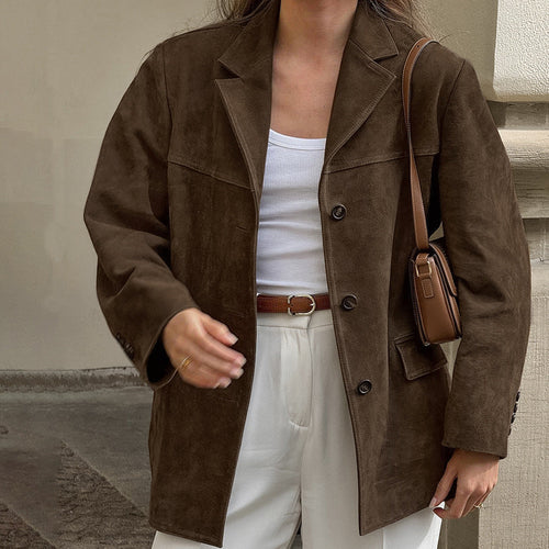 Amarae | Suede jacket for autumn - Warm and trendy - Stylish jacket