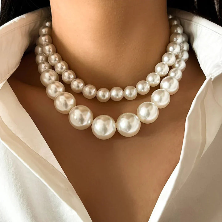 Amarae | Embellished Double Layer Necklaces Set for Women