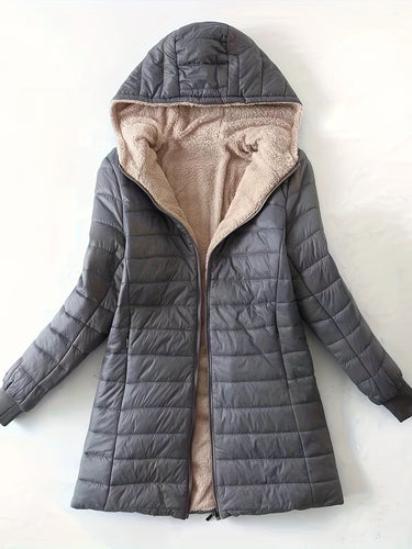 Amarae | Fleece lined jacket with zipper