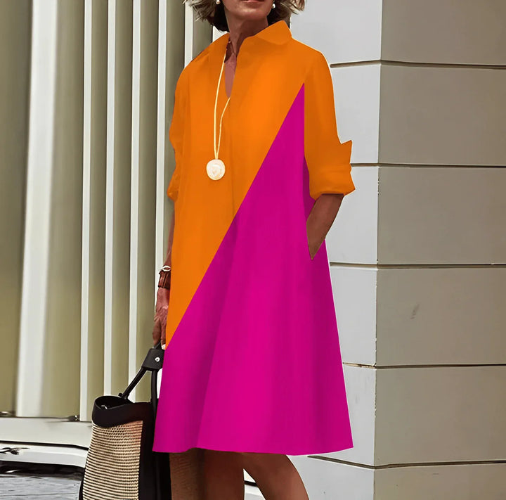 Lune London | Blouse with turned-down collar and three-quarter sleeves