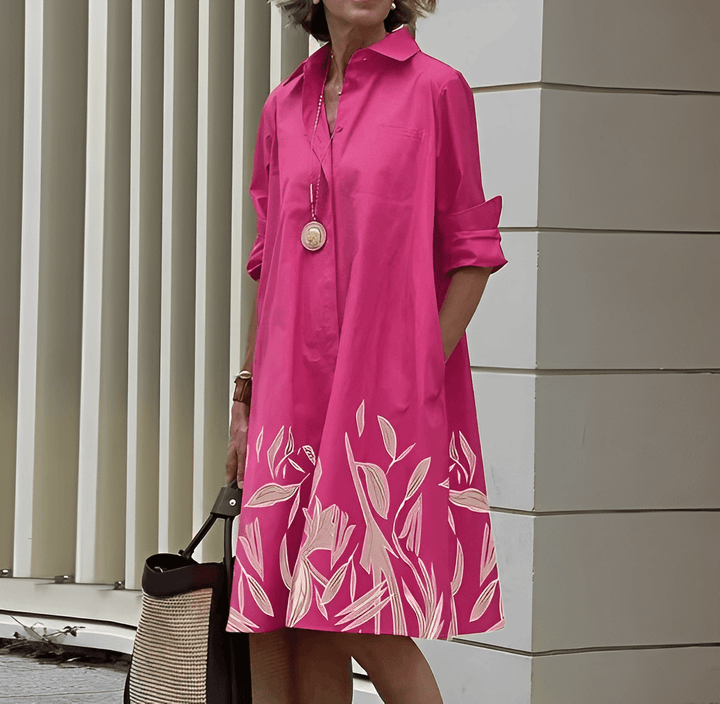 Lune London | Blouse with turned-down collar and three-quarter sleeves