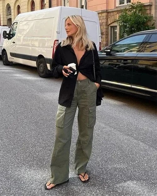 Lune London | Adjustable straight cut cargo pants