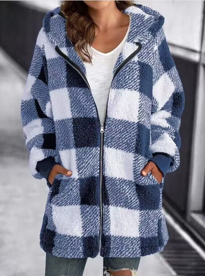 Amarae | Oversized Check Coat Plus Size