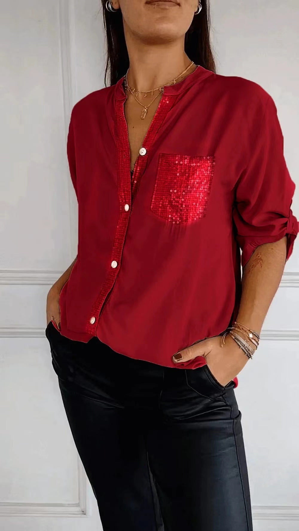 Lune London | Glitter Blouse with Sequin Pocket