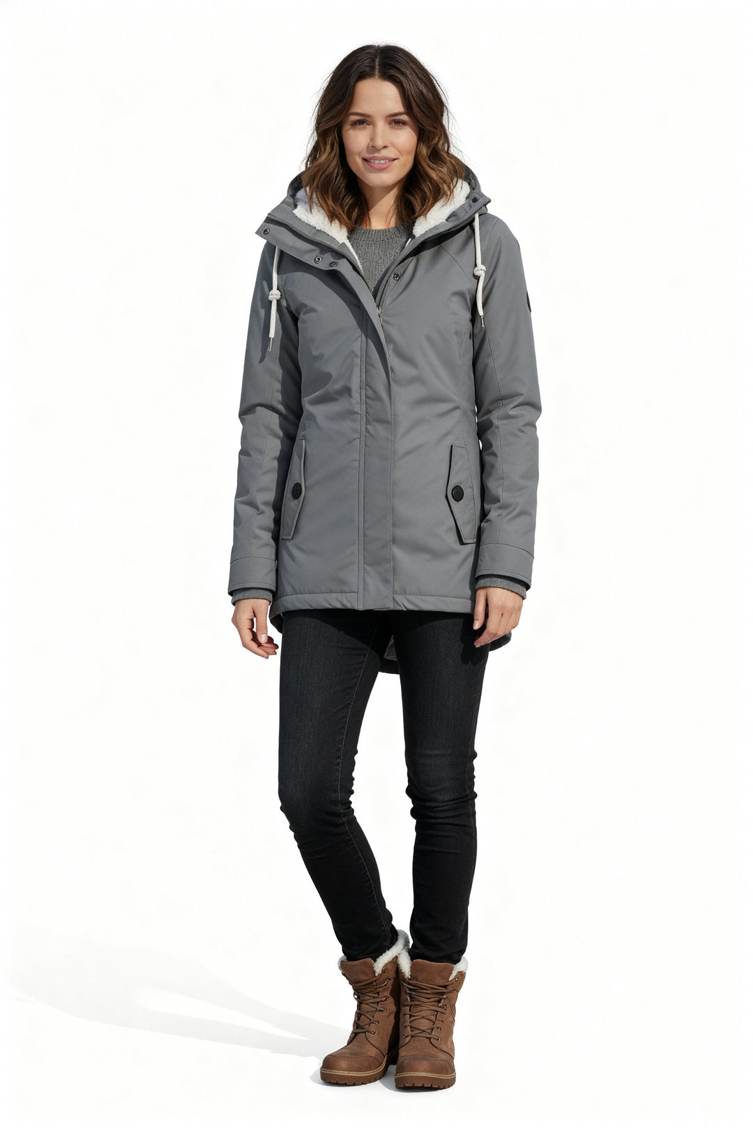 Amarae | Long Winter Coat with Hood & Lining Waterproof Warm & Comfortable