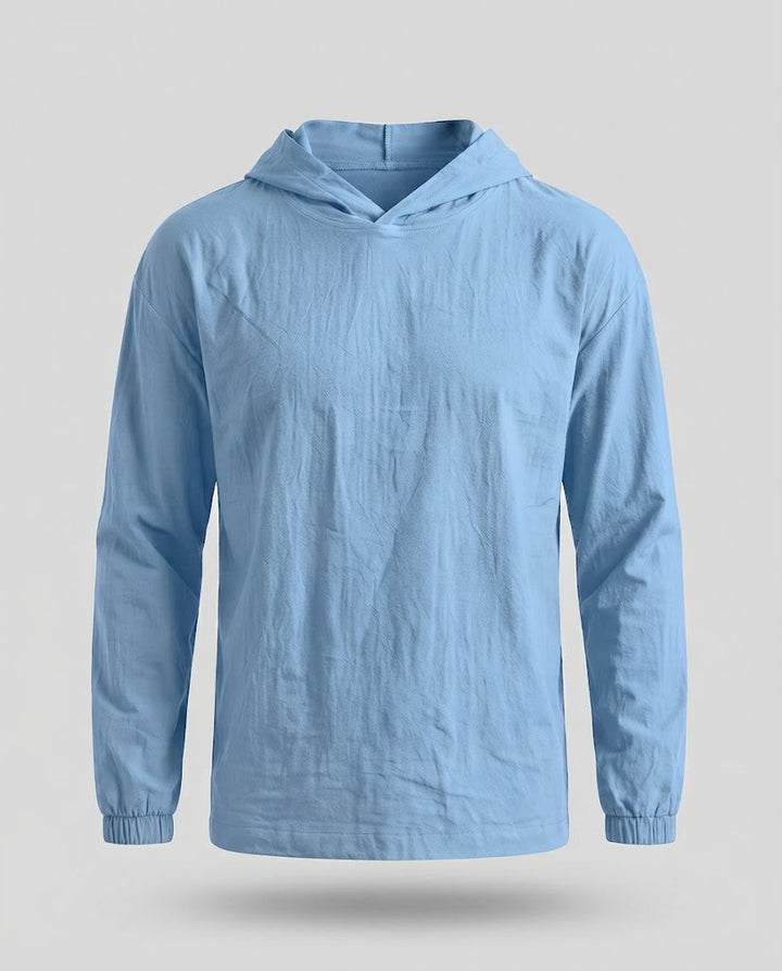 Men's Lightweight Hoodie made of Crinkle Functional Fabric with Elastic Cuffs Amarae