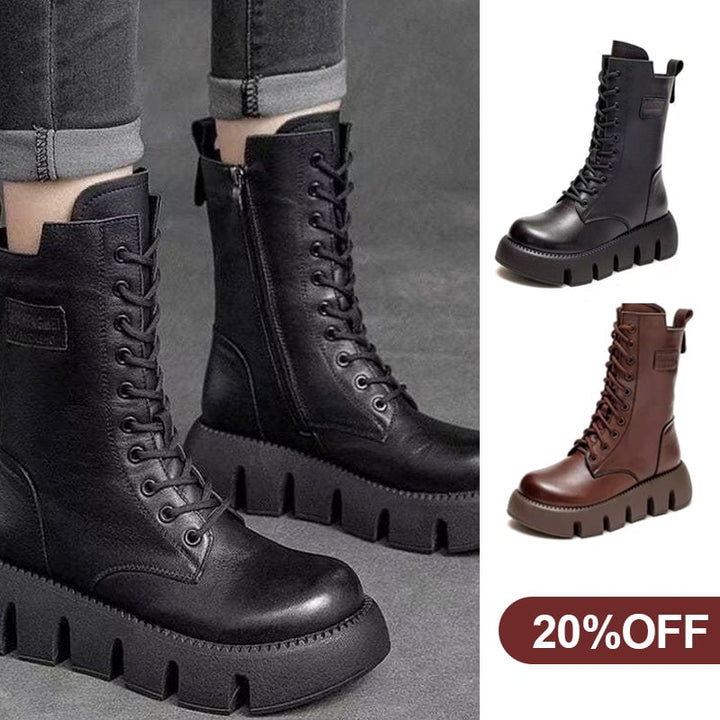 Lune London | Winter boots with zipper - Non-slip sole - Warm lining - Real leather look