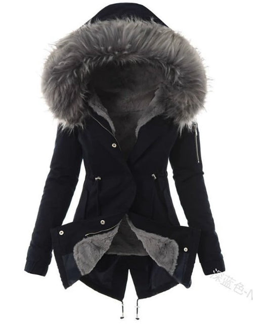 Lune London | Fleece-Lined Winter Parka Hooded Coat with Fur Trim