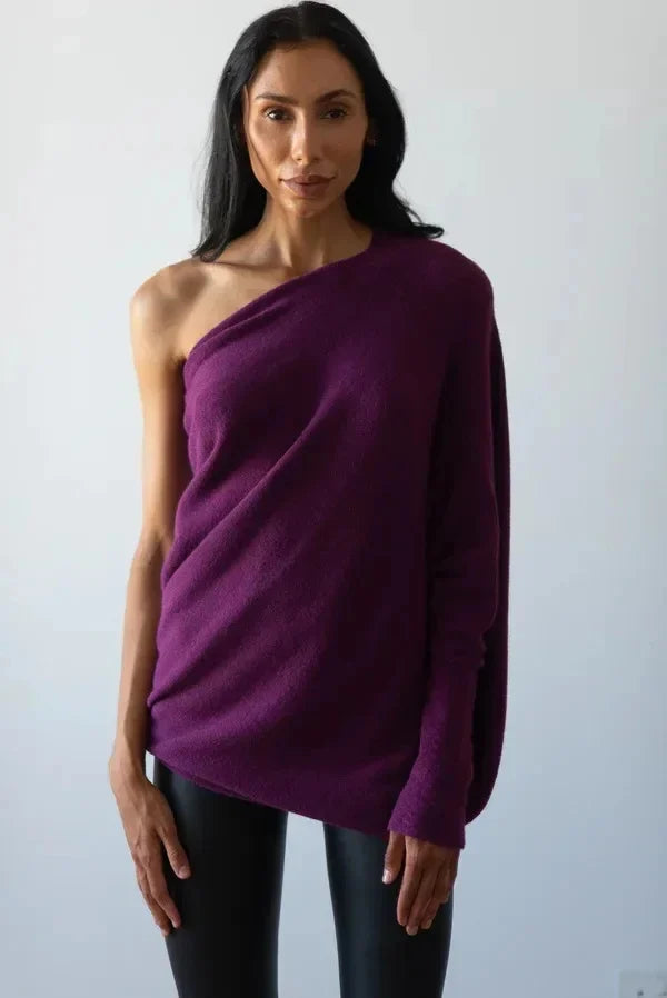 Lune London | Asymmetrical Draped Sweater
