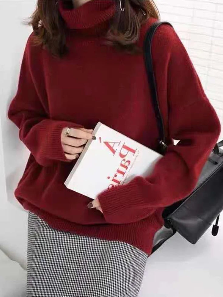 Lune London - Casual turtleneck cashmere sweater for women