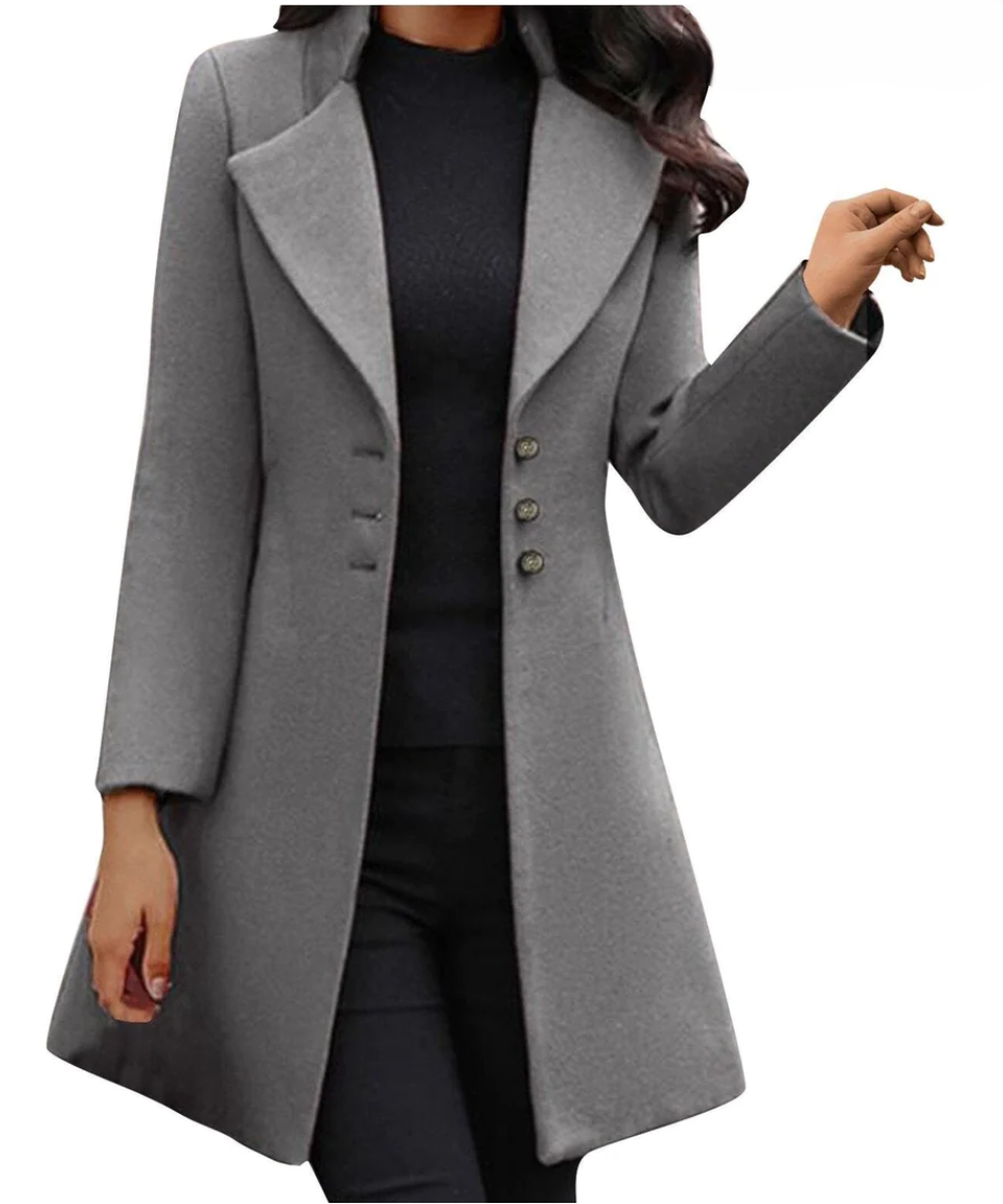 Amarae | Italian wool coat with long sleeves