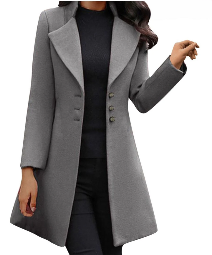 Amarae | Italian wool coat with long sleeves