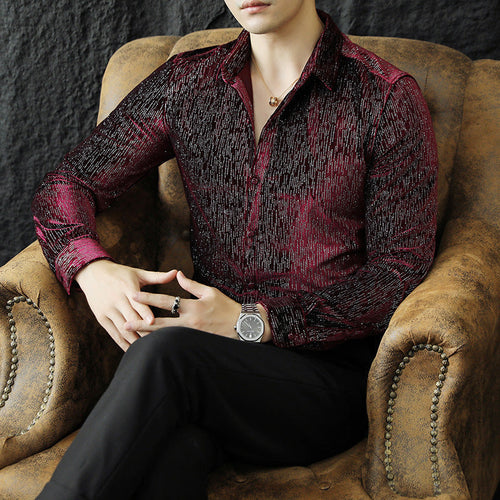 Amarae | Shiny Men's Shirt in Slim Fit