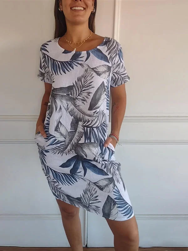 Lune London | Women Printed Cotton and Linen Dress