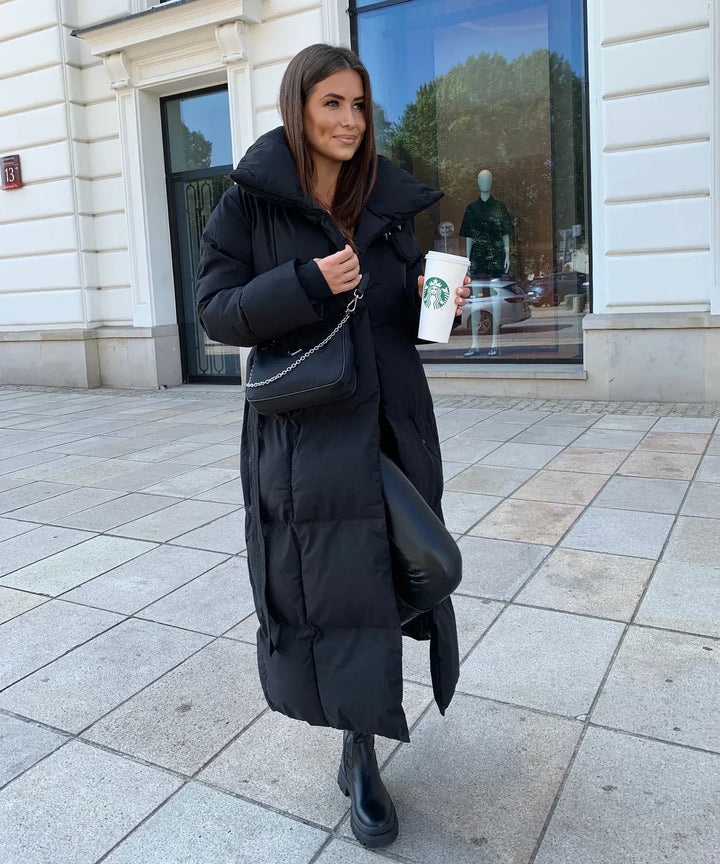 Chic Und Stil | Long Winter Coat with Belt
