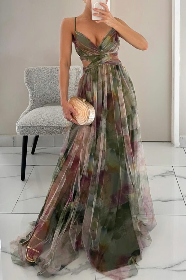Lune London | Elegant Maxi Dress In Beautiful Floral Pattern
