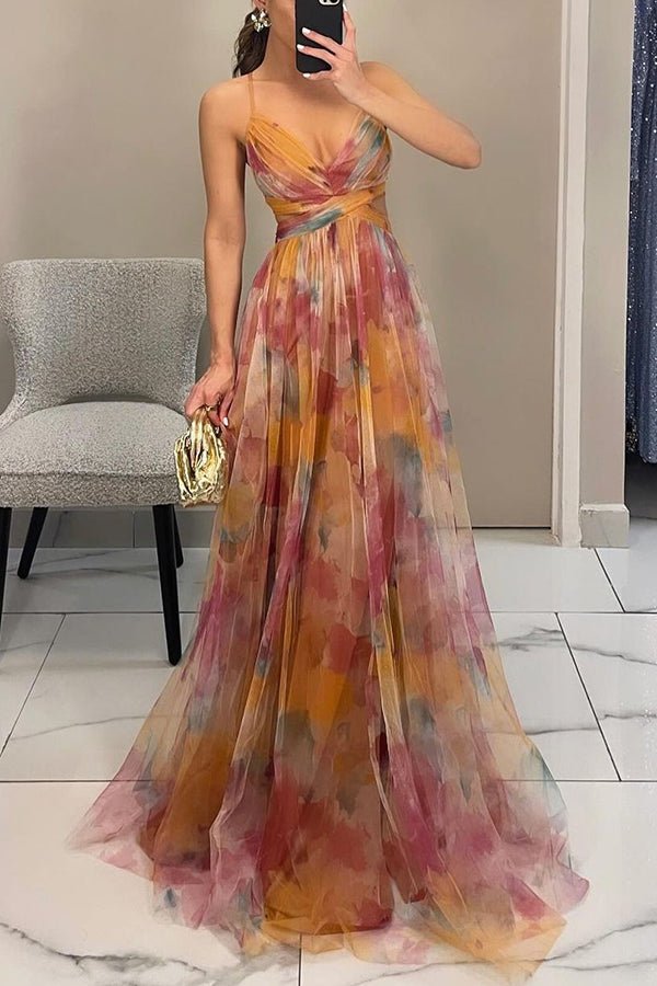 Lune London | Elegant Maxi Dress In Beautiful Floral Pattern