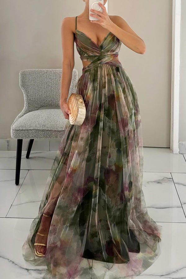 Lune London | Elegant Maxi Dress In Beautiful Floral Pattern