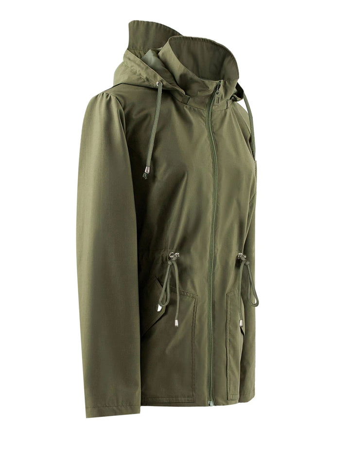 Lune London | Waterproof fitted spring and autumn coat with hood