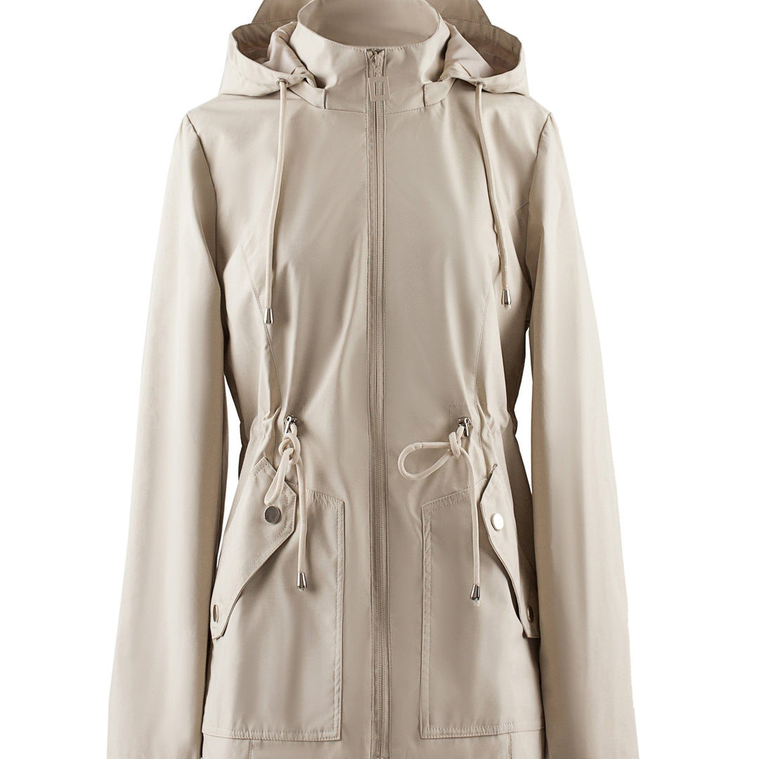 Lune London | Waterproof fitted spring and autumn coat with hood