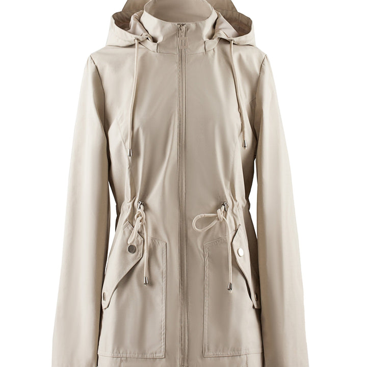 Lune London | Waterproof fitted spring and autumn coat with hood