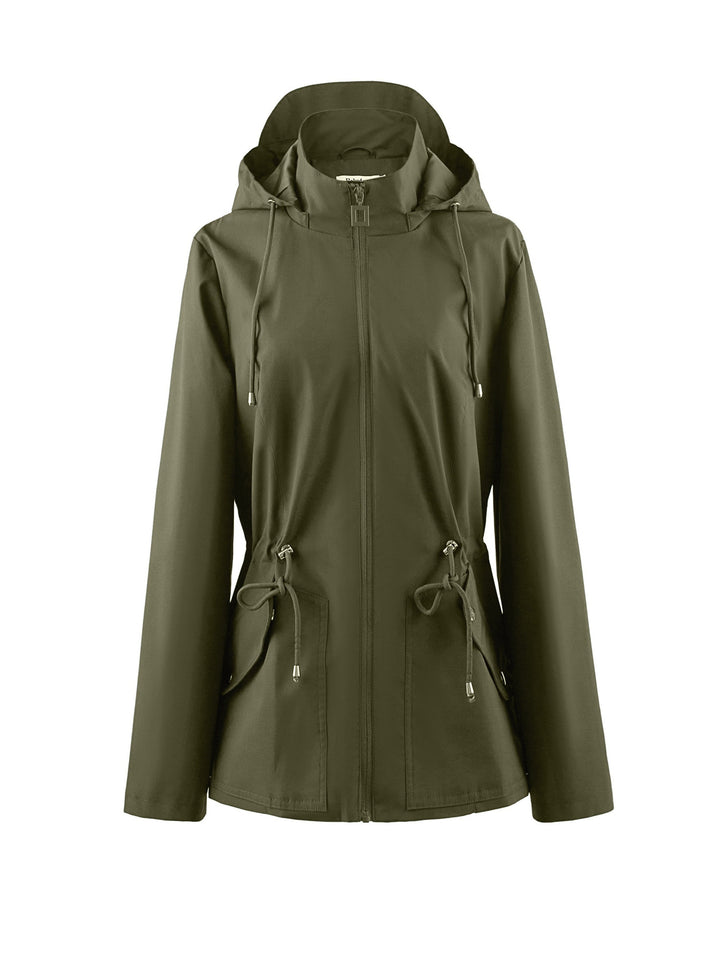 Lune London | Waterproof fitted spring and autumn coat with hood