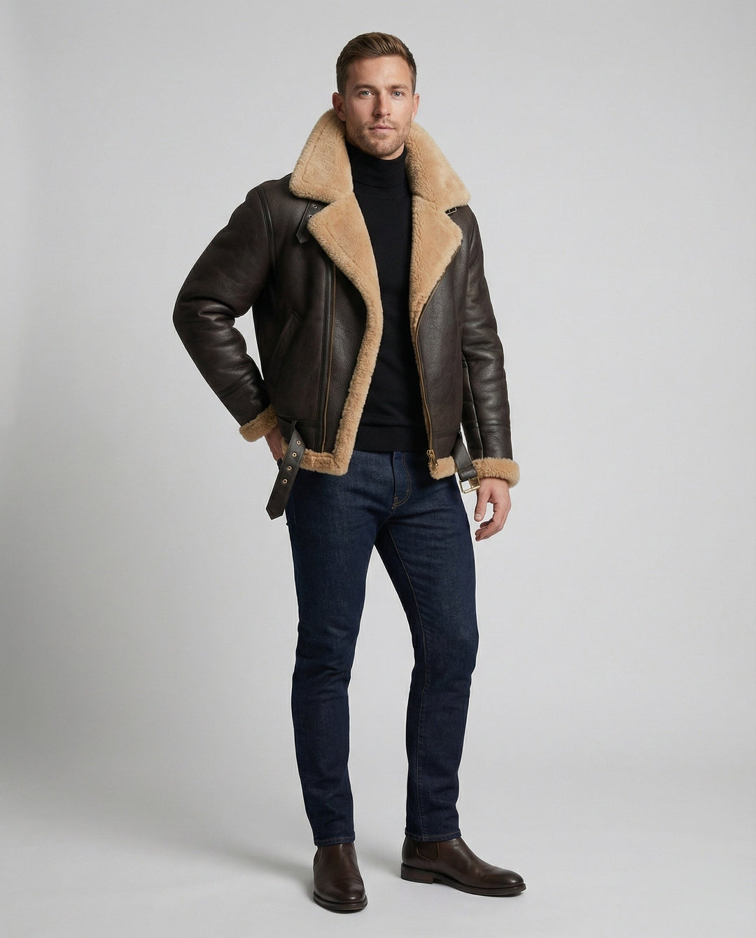 Luxury Sheepskin Pilot Jacket