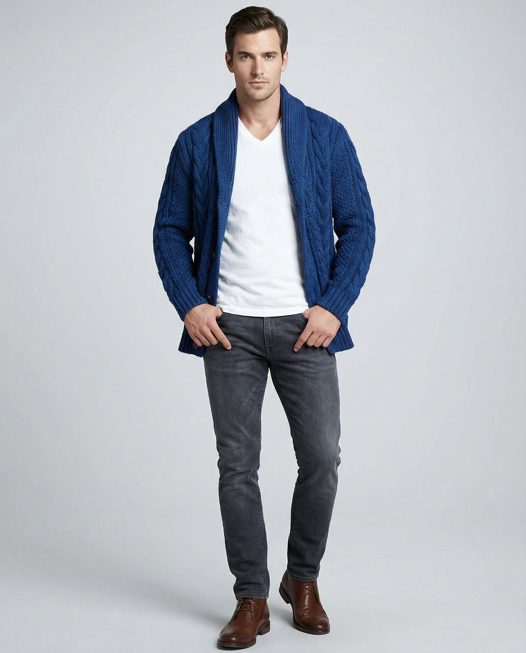 Warm Cable Knit Cardigan
