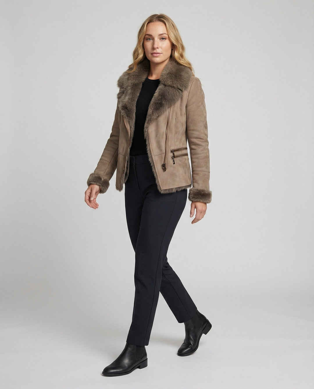 Amarae | Winter jacket with elegant collar for winter