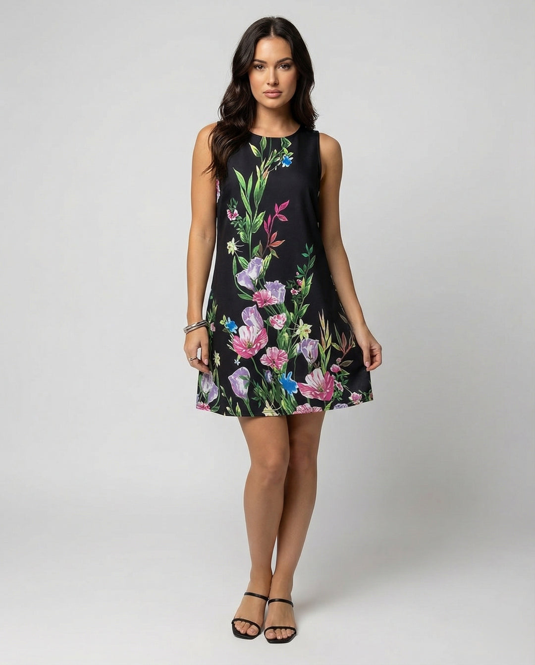 Women’s Sleeveless Casual Dress with Artistic Print & Lightweight Fabric | Lune London