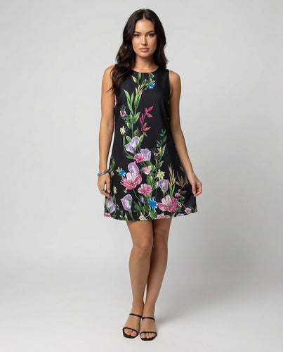 Women’s Sleeveless Casual Dress with Artistic Print & Lightweight Fabric | Amarae